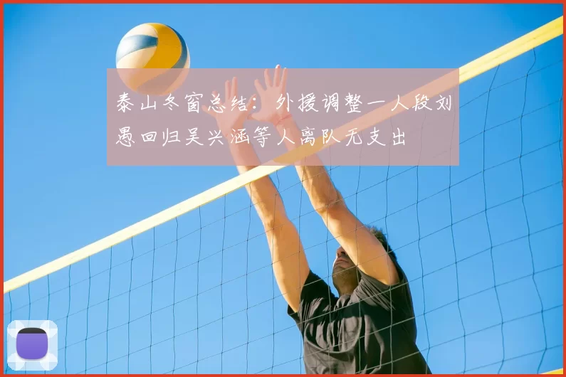 泰山冬窗总结:外援调整一人段刘愚回归吴兴涵等人离队无支出