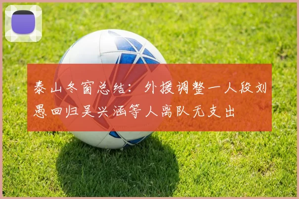 泰山冬窗总结:外援调整一人段刘愚回归吴兴涵等人离队无支出